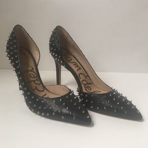 Sam Edelman Hadlee Studded Pump - Black Leather